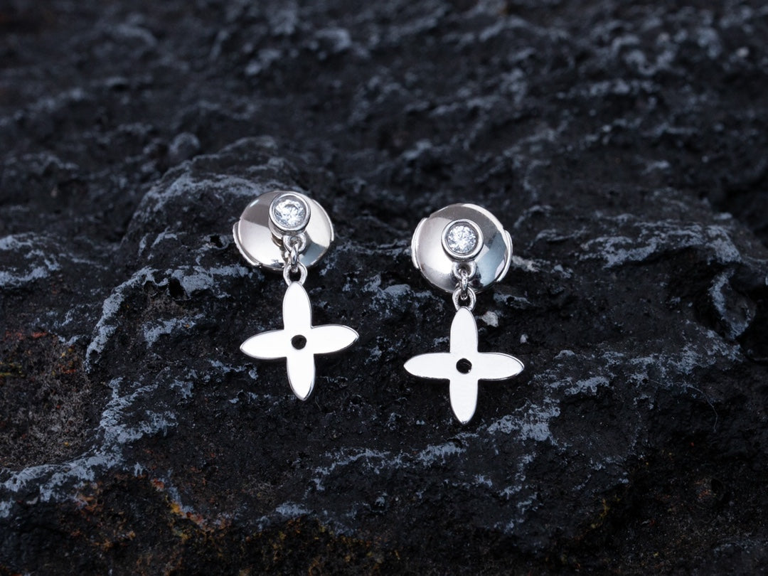 [Pearl Jewelrys]VIDYLLE SILVER DIAMOND MINI DROP EARRINGS