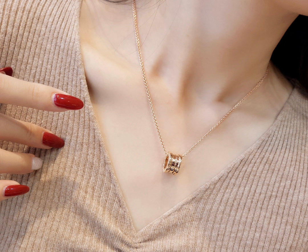 [Pearl Jewelrys]ZERO 1 PINK GOLD NECKLACE
