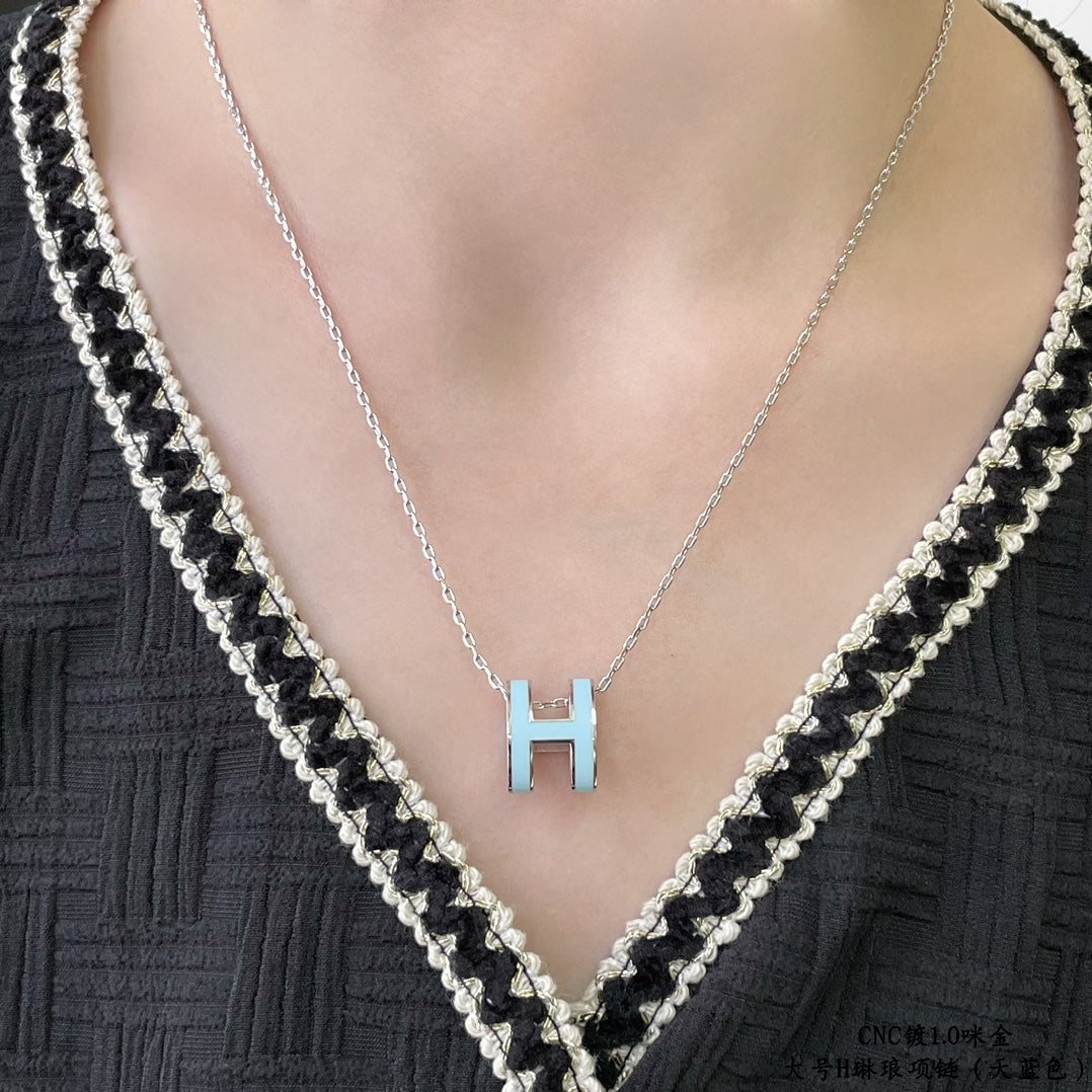 [Pearl Jewelrys]POP H SKY BLUE NECKLACE