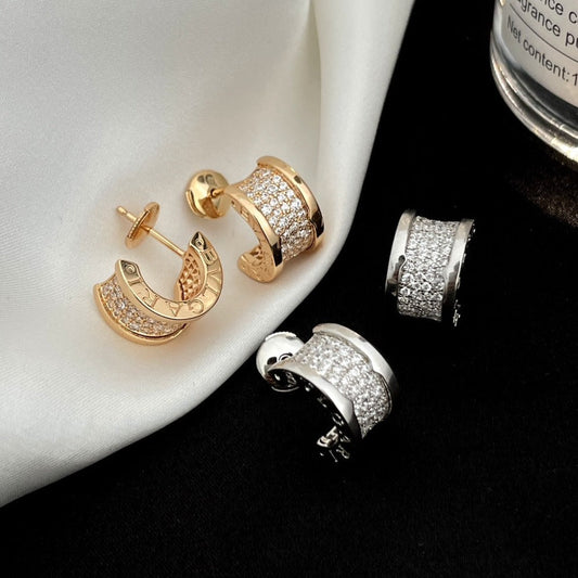 [Pearl Jewelrys]ZERO 1 DIAMOND PAVED EARRINGS