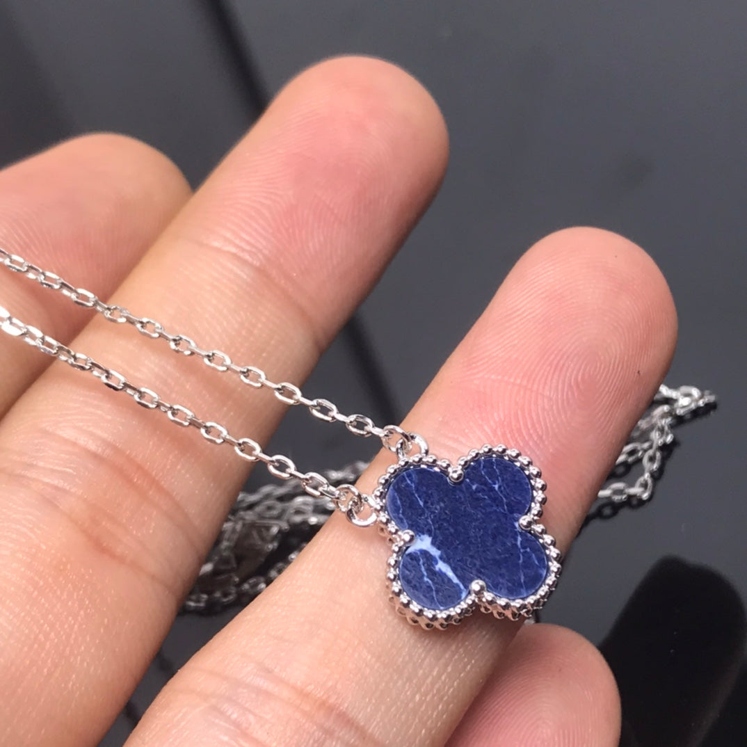 [Pearl Jewelrys]CLOVER PIETERSITE SILVER LONG NECKLACE