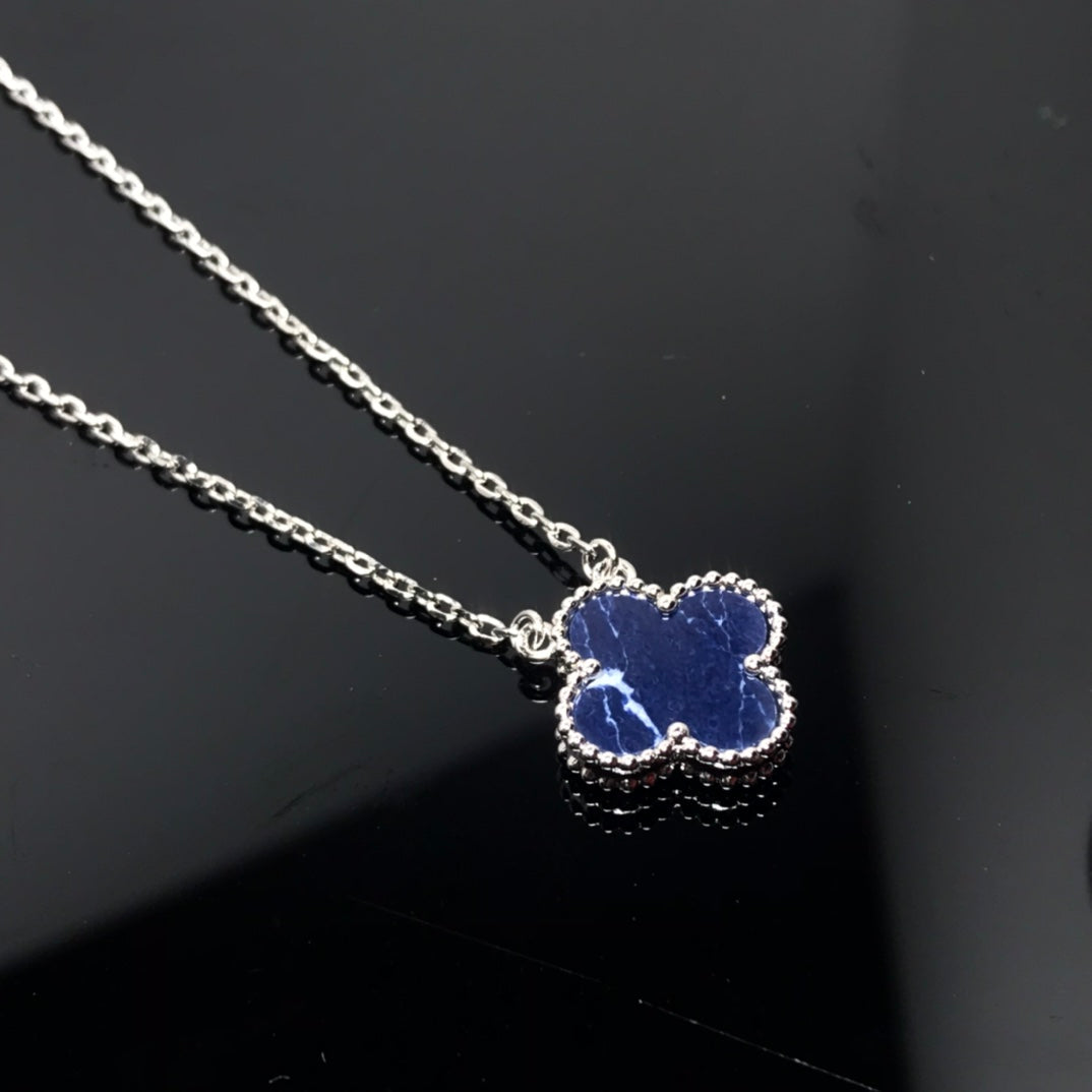 [Pearl Jewelrys]CLOVER PIETERSITE SILVER LONG NECKLACE