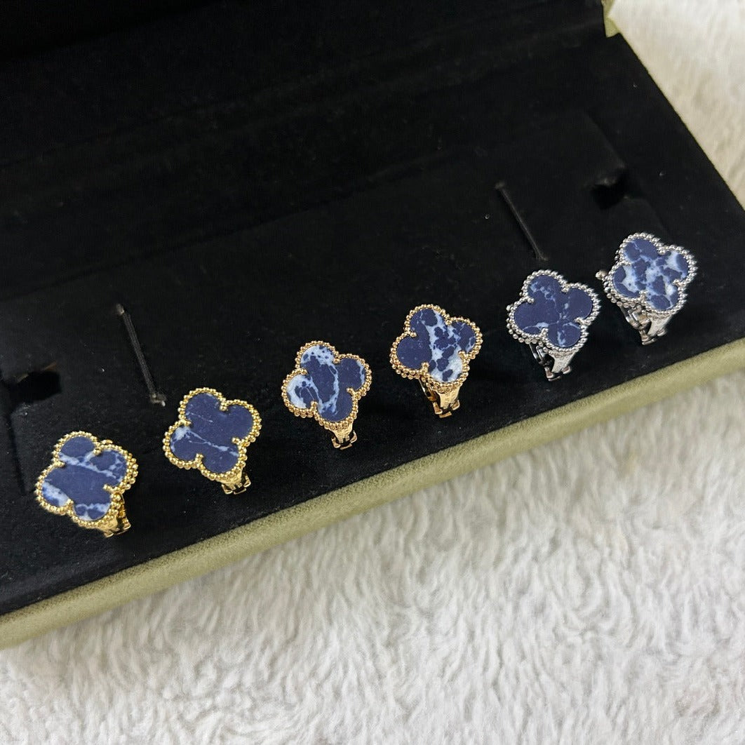 [Pearl Jewelrys]CLOVER PIETERSITE MEDIUM STUD EARRINGS