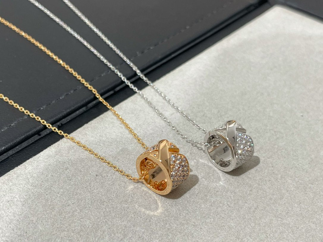 [Pearl Jewelrys]LIENS EVIDENCE DIAMOND PAVED NECKLACE