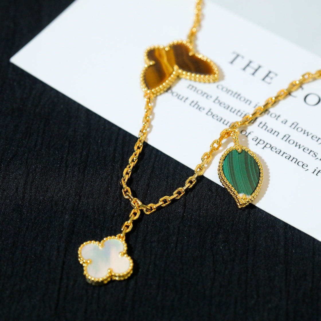 [Pearl Jewelrys]LUCKY SPRING 5 MOTIF GOLD BRACELET