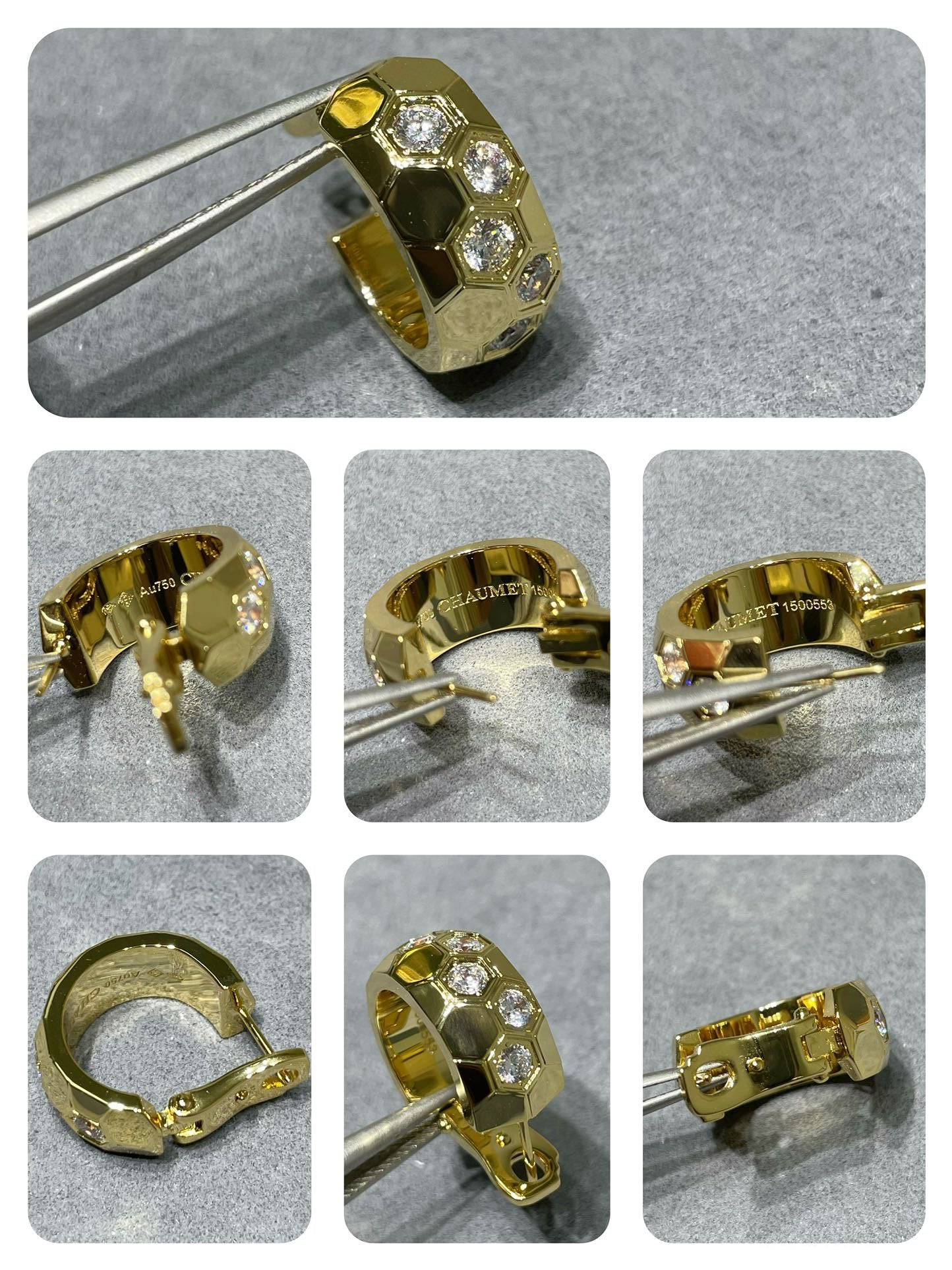 [Pearl Jewelrys]BEE LOVE DIAMOND HOOP EARRINGS