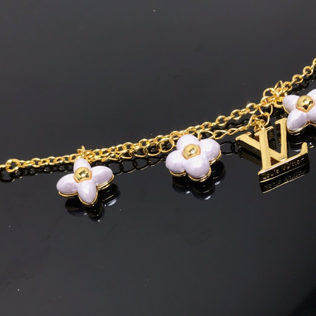 [Pearl Jewelrys]LOGO 6 MOTIF STAR AND SUN GOLD BRACELET