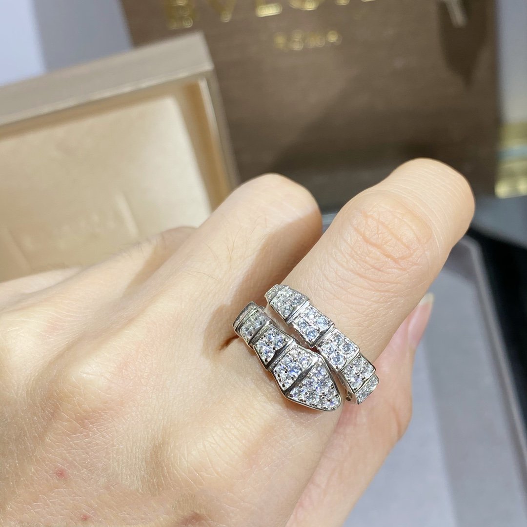 [Pearl Jewelrys]SERPENTI RING SILVER DIAMOND PAVED