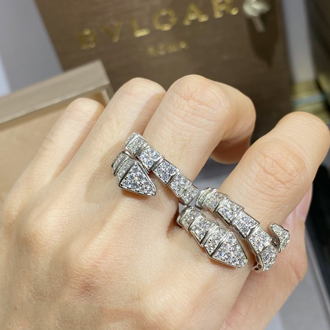 [Pearl Jewelrys]SERPENTI RING SILVER DIAMOND PAVED