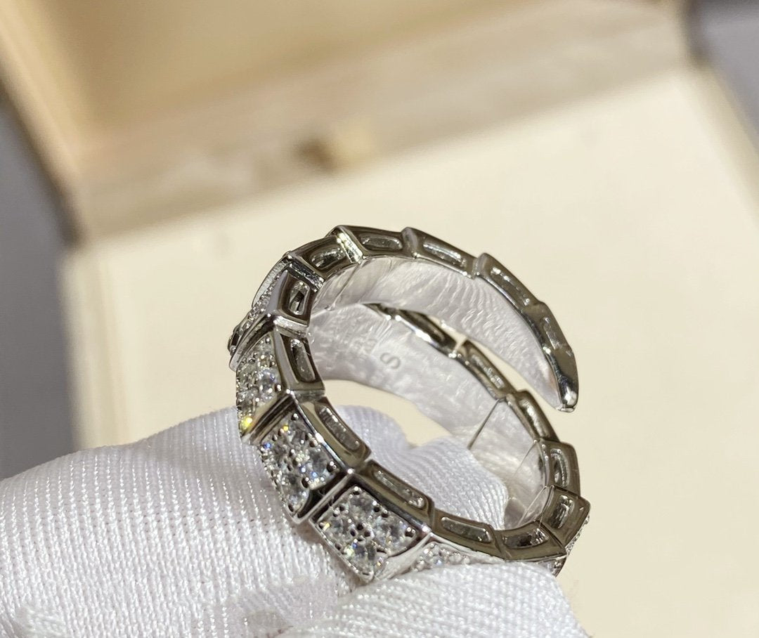 [Pearl Jewelrys]SERPENTI RING SILVER DIAMOND PAVED
