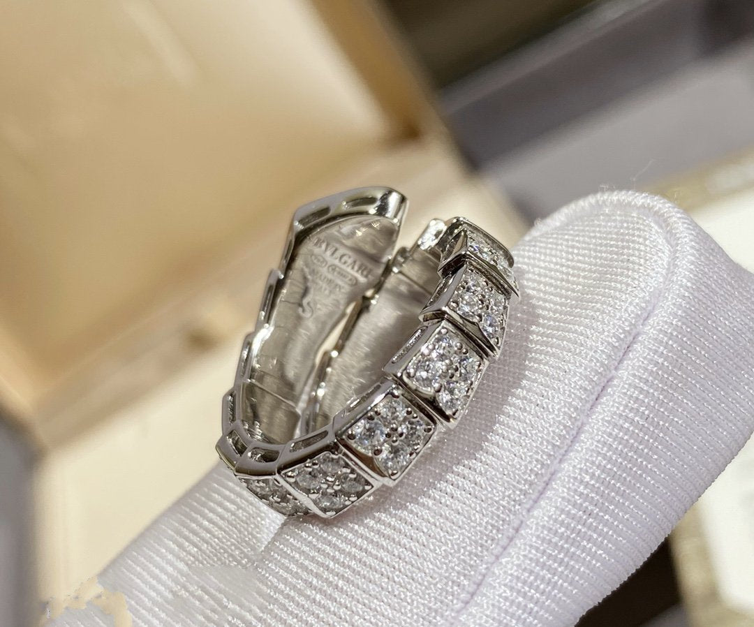 [Pearl Jewelrys]SERPENTI RING SILVER DIAMOND PAVED