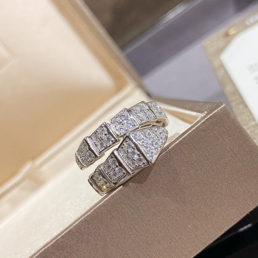 [Pearl Jewelrys]SERPENTI RING SILVER DIAMOND PAVED