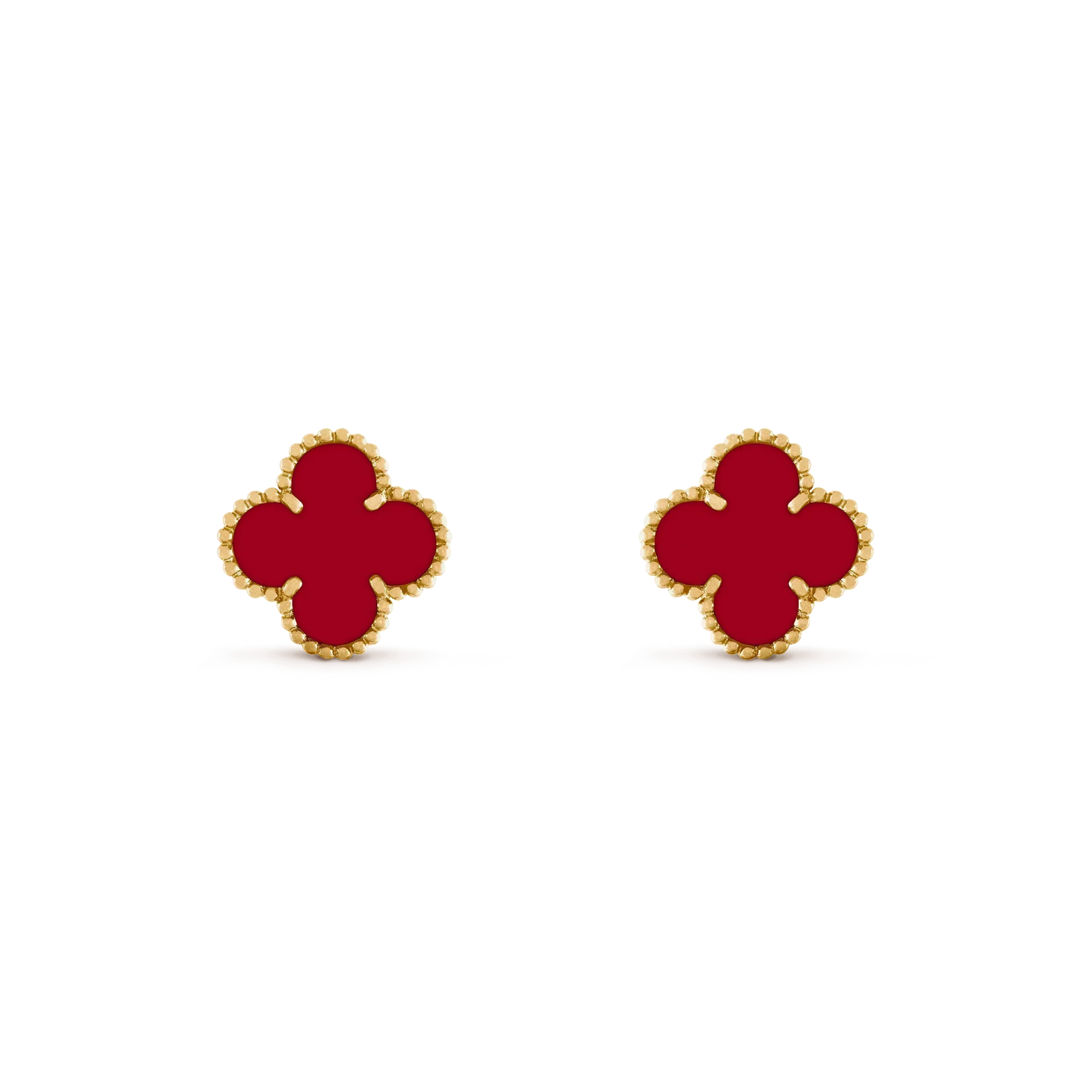 [Pearl Jewelrys]CLOVER MEDIUM 1 MOTIFS CARNELIAN  EARRINGS
