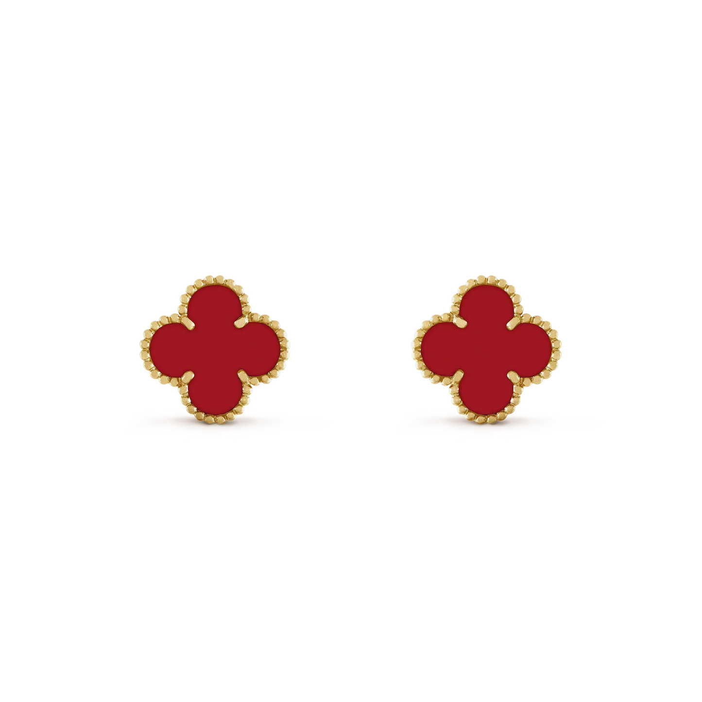 [Pearl Jewelrys]CLOVER MINI 9.5MM CARNELIAN EARRINGS