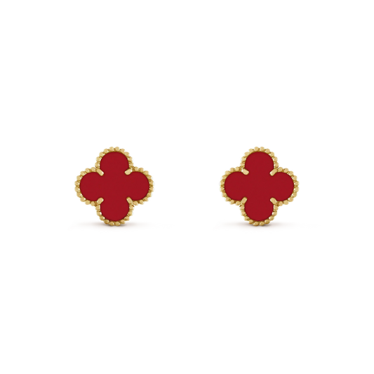 [Pearl Jewelrys]CLOVER MINI 9.5MM CARNELIAN EARRINGS