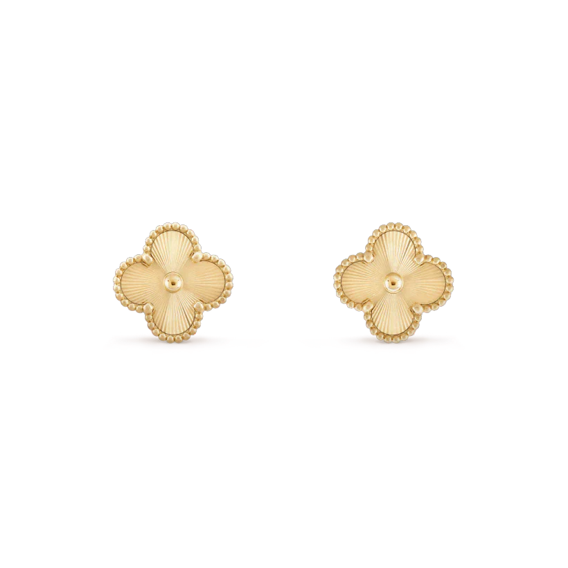 [Pearl Jewelrys]CLOVER MINI 9.5MM LASER EARRINGS