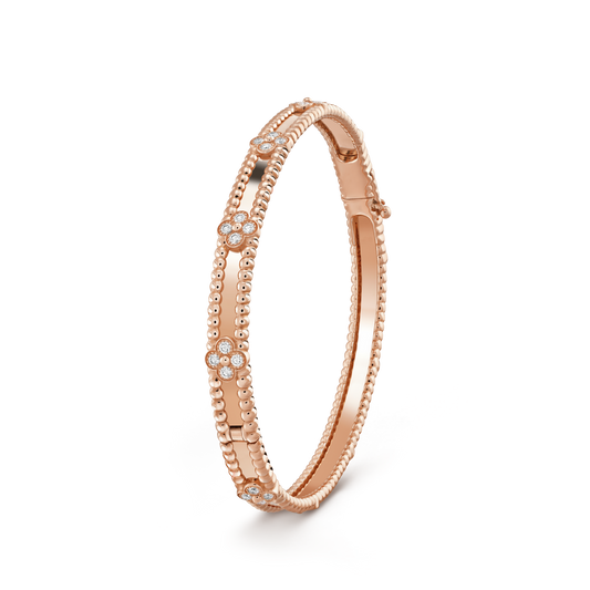 [Pearl Jewelrys]CLOVER BRACELET 4MM DIAMONDS
