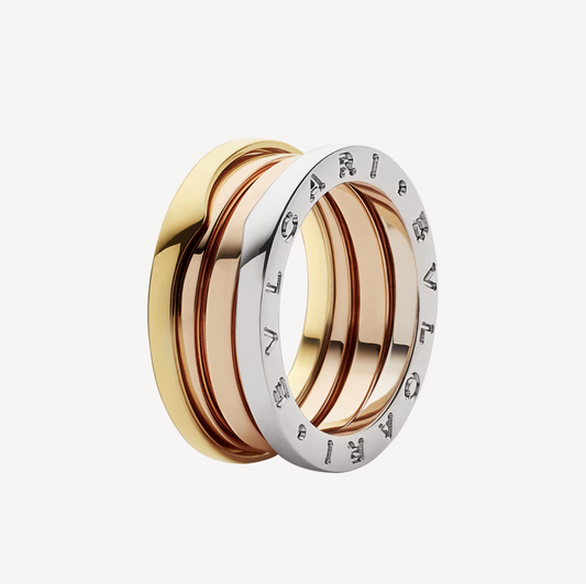 [Pearl Jewelrys]ZERO 1 THREE-BAND ROSE WHITE AND YELLOW RING