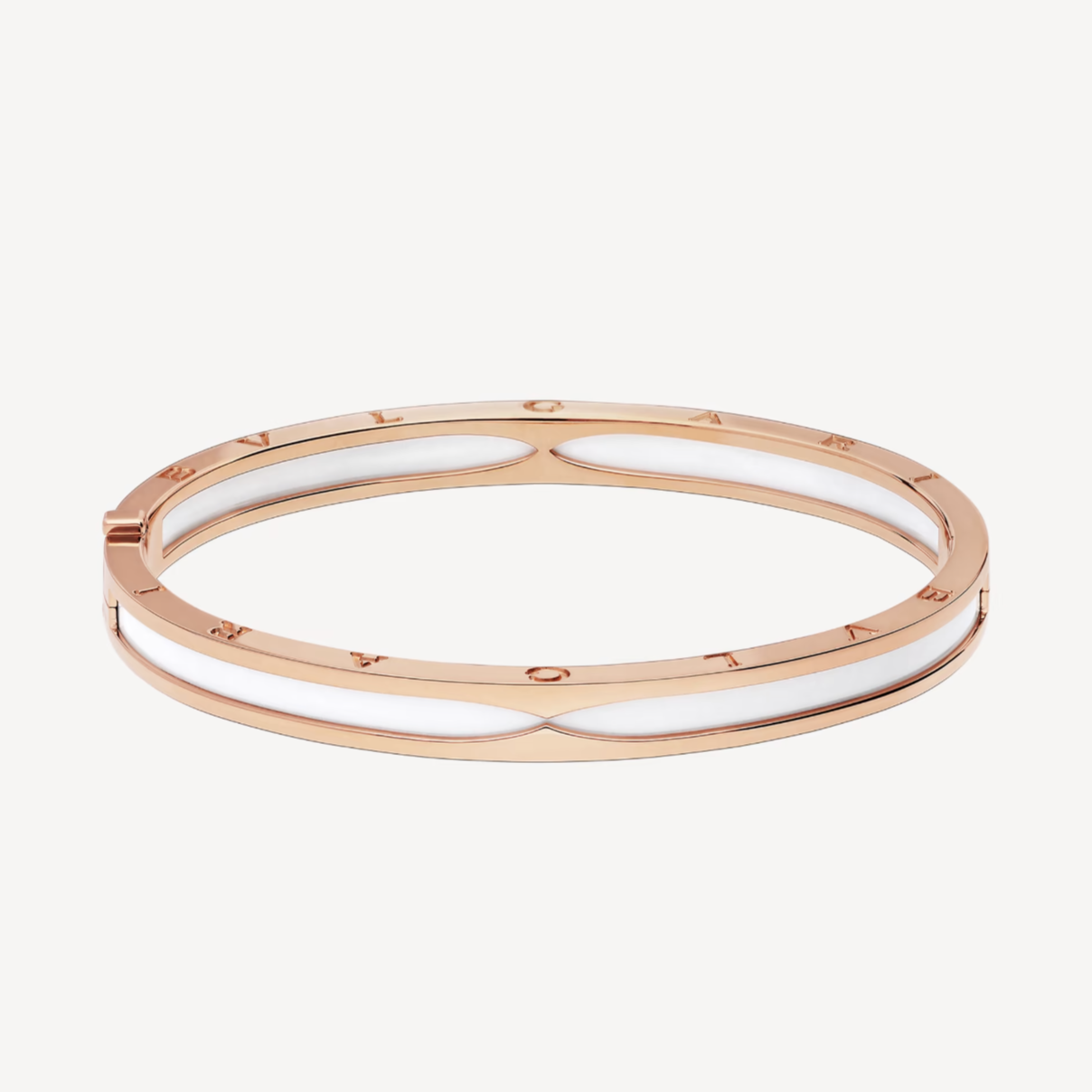 [Pearl Jewelrys]ZERO 1 PINK GOLD WITH WHITE CERAMIC BRACELET