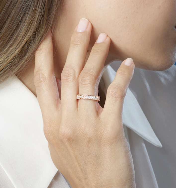 [Pearl Jewelrys]ALLIANCE LIENS VIDENCE PAVED DIAMOND 4MM RING