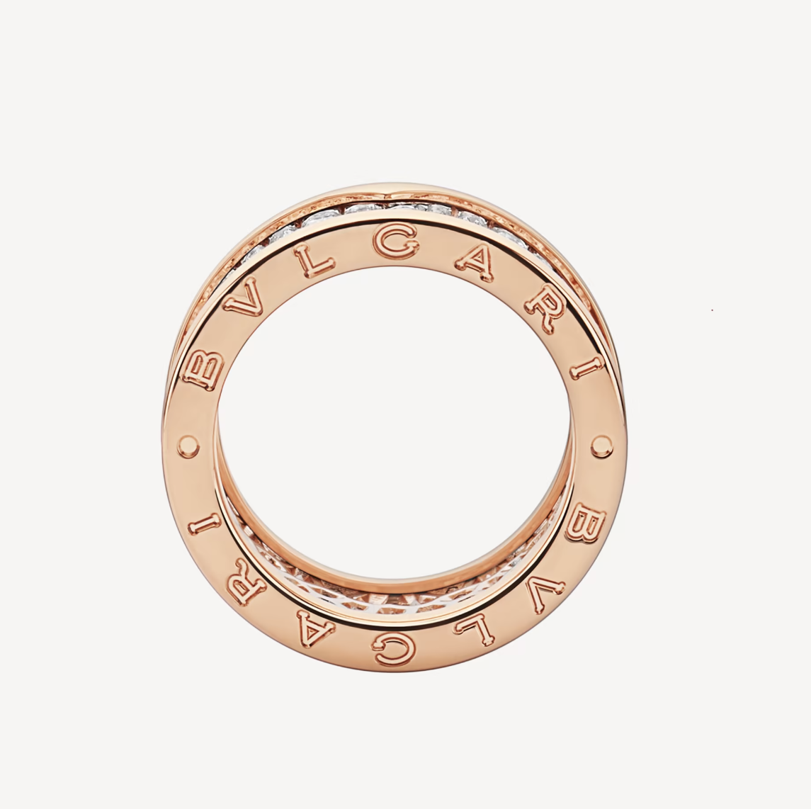 [Pearl Jewelrys]ZERO 1 WITH PAVED DIAMONDS ON THE SPIRAL RING