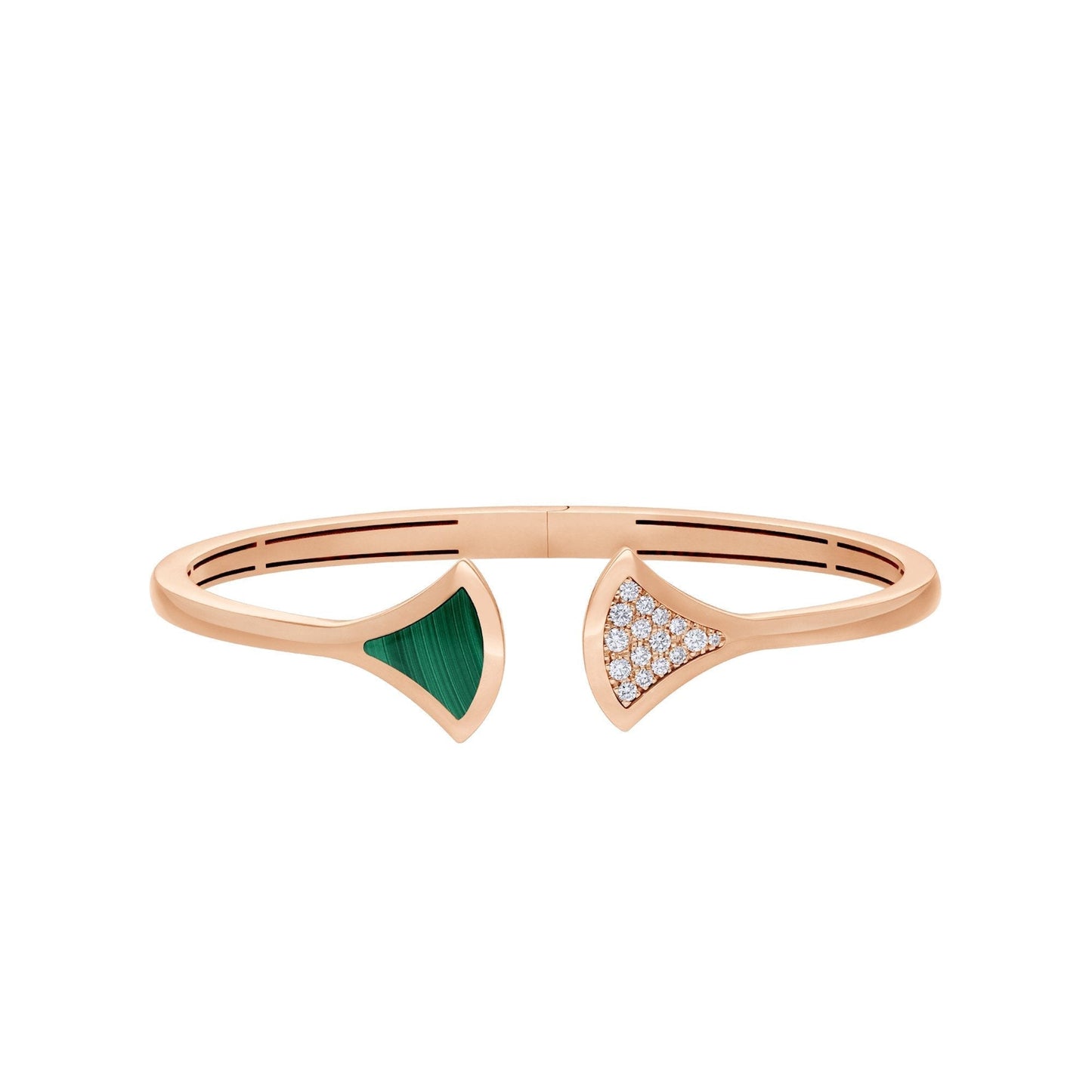 [Pearl Jewelrys]DREAM BRACELET OPEN MALACHITE PINK GOLD