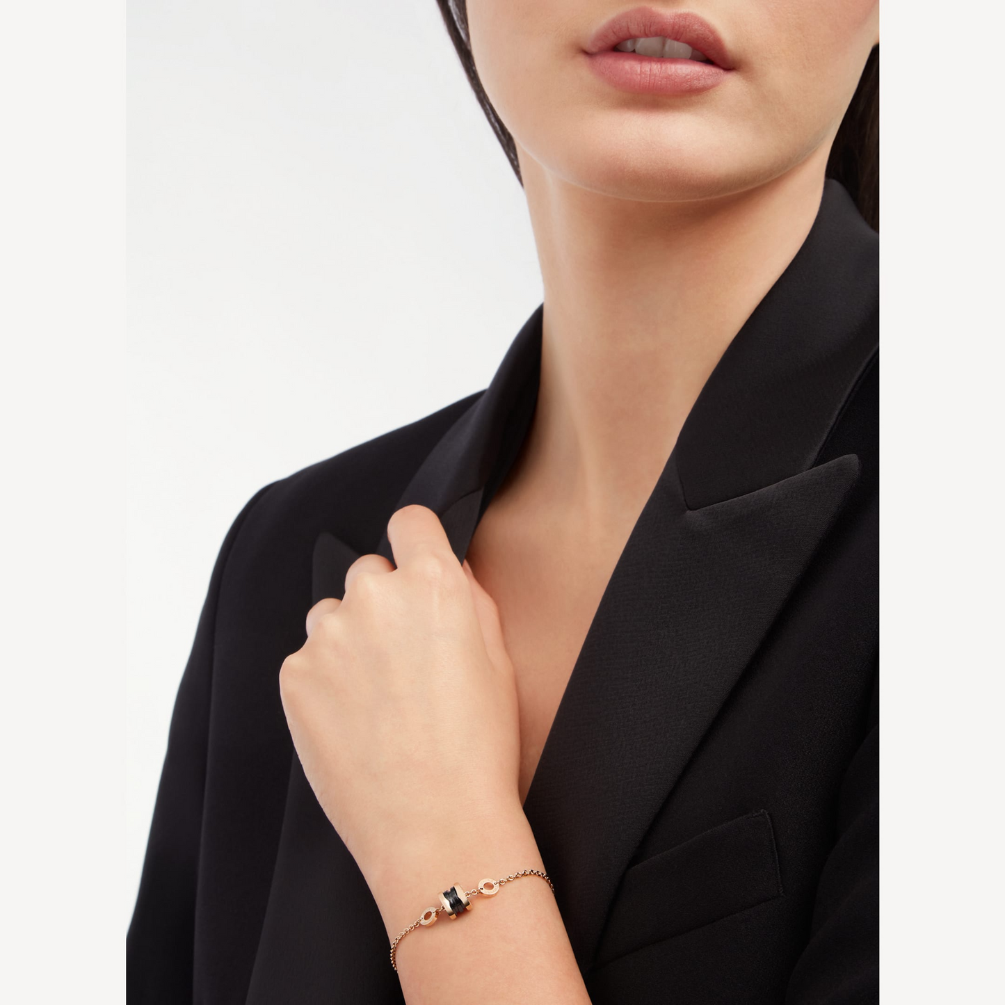 [Pearl Jewelrys]ZERO 1 SOFT PINK GOLD AND BLACK CERAMIC BRACELET