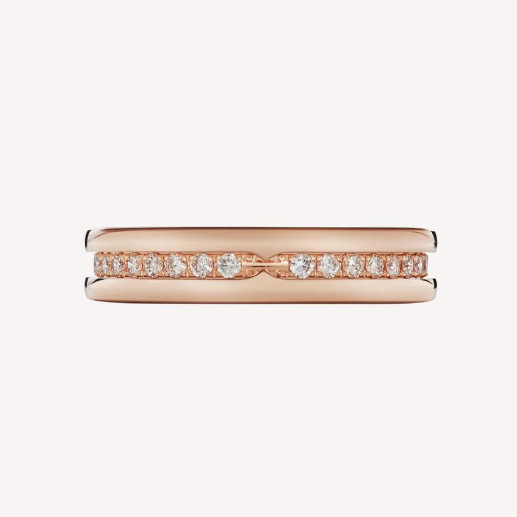 [Pearl Jewelrys]ZERO 1 ONE-BAND PAVED DIAMONDS ON THE SPIRAL RING