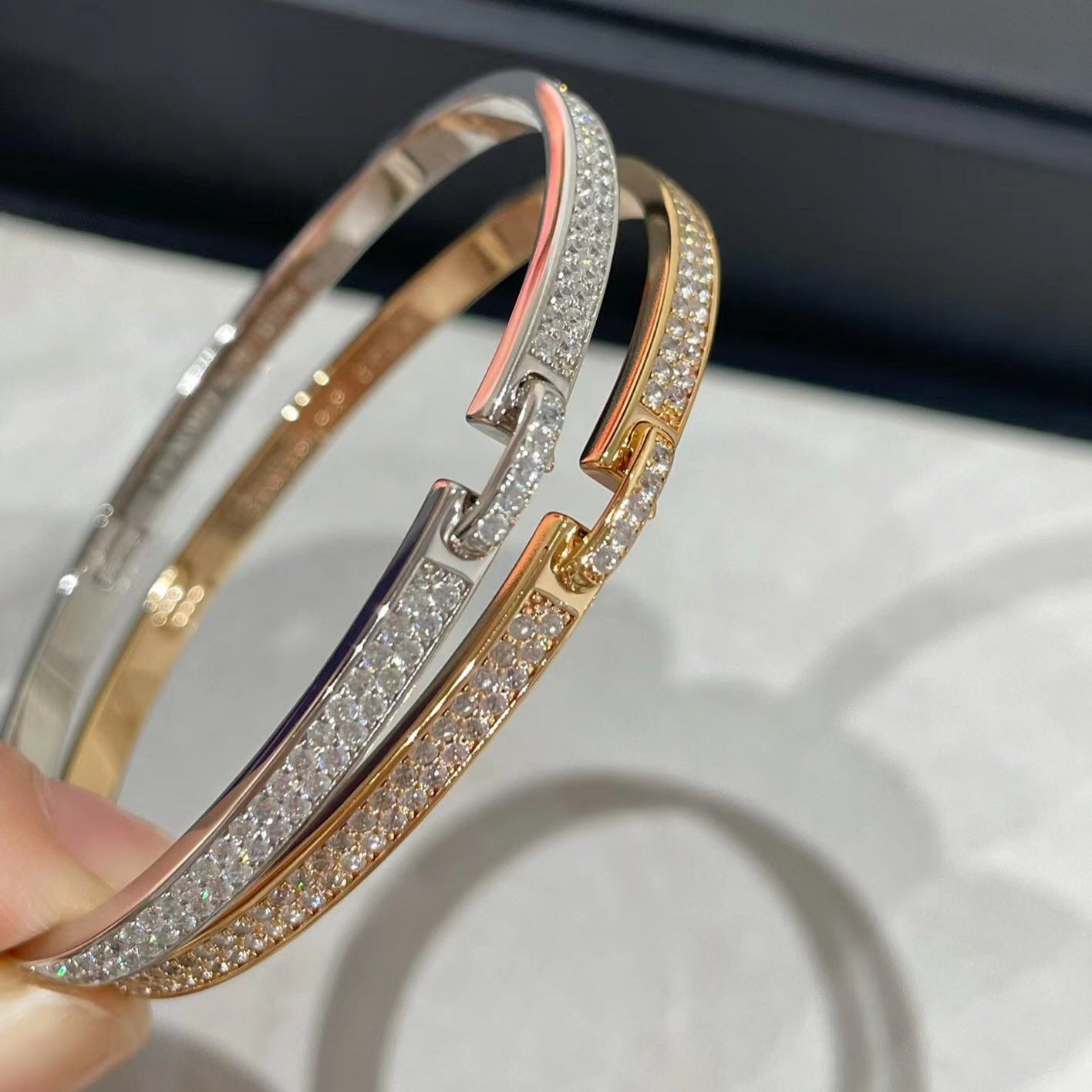 [Pearl Jewelrys]LIENS VIDENCE DIAMOND PAVED BRACELET