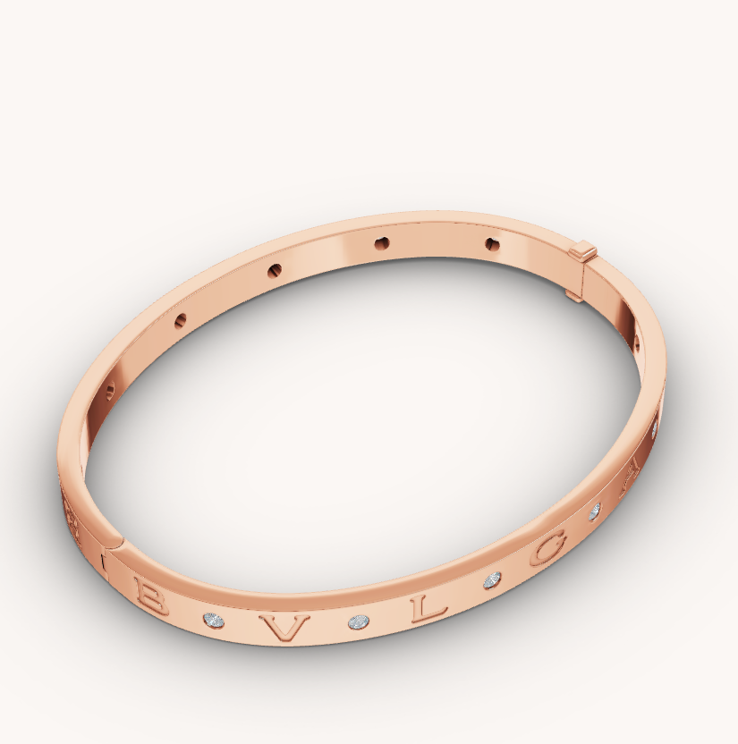 [Pearl Jewelrys]ZERO 1 PINK GOLD 12 DIAMONDS BRACELET