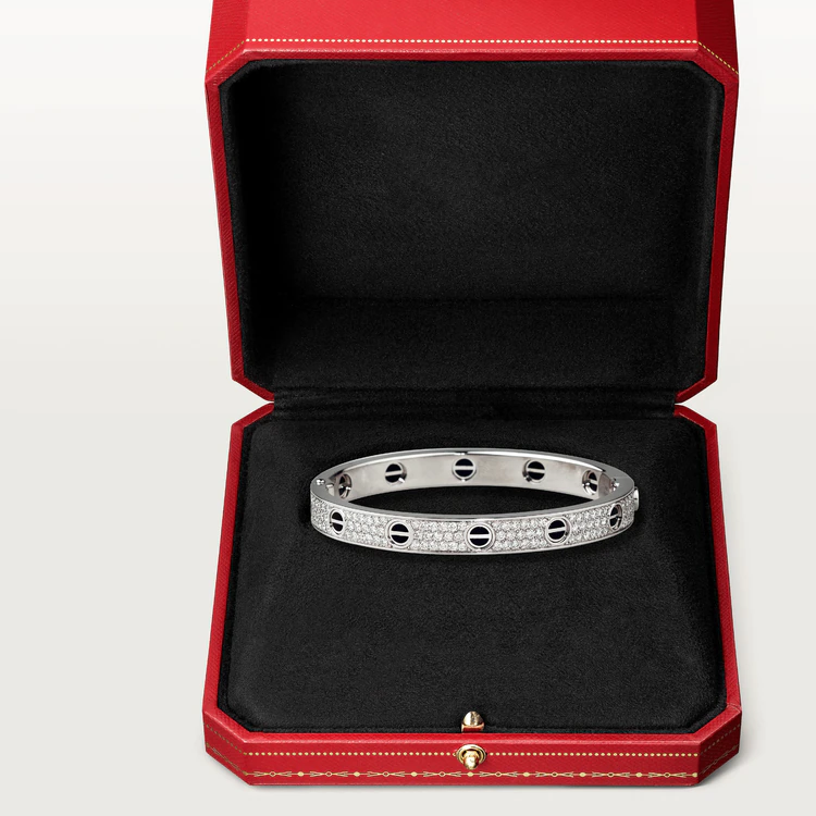 [Pearl Jewelrys]LOVE BRACELET 6.1MM DIAMOND-PAVED CERAMIC