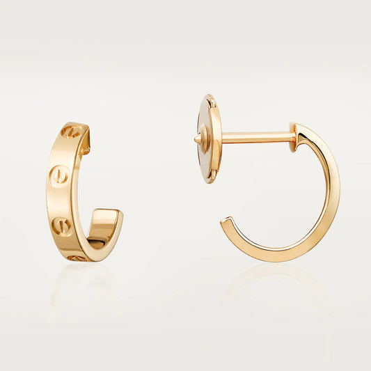 [Pearl Jewelrys]LOVE EARRINGS 2.65MM PINK GOLD
