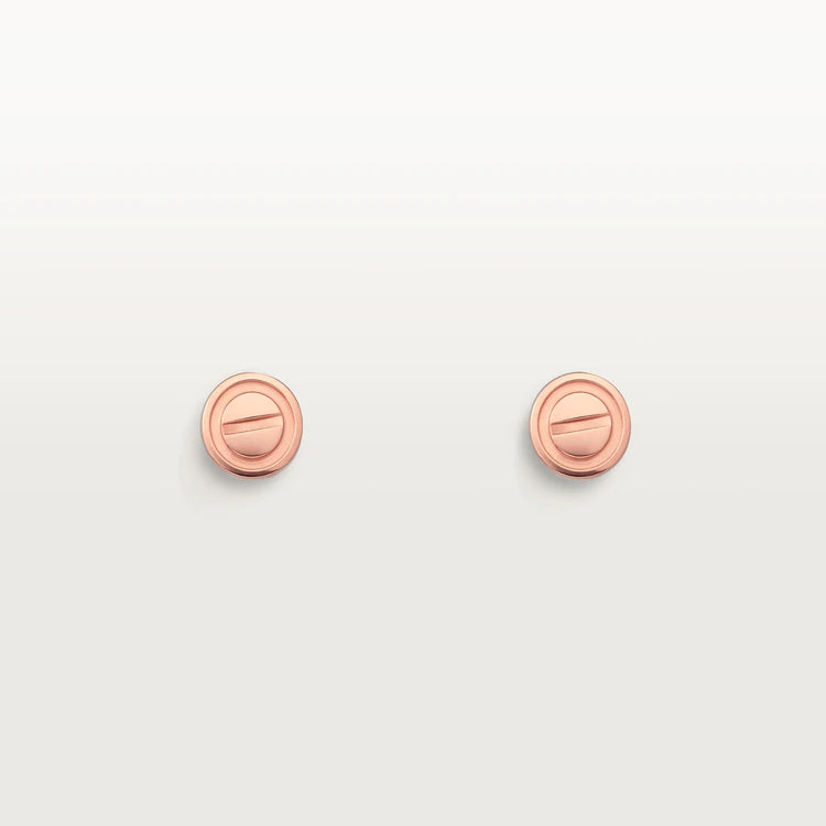 [Pearl Jewelrys]LOVE EARRINGS PINK GOLD 10MM