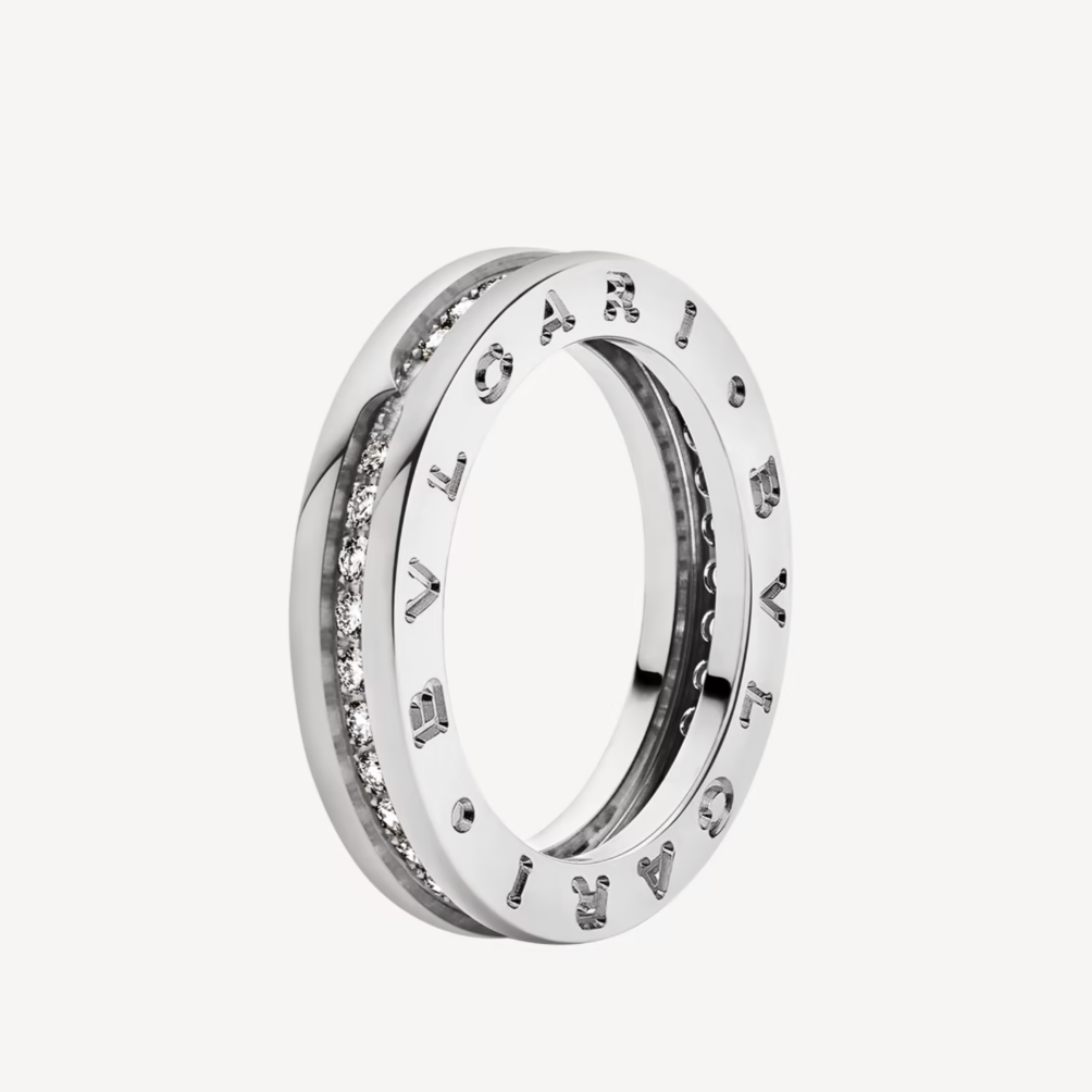 [Pearl Jewelrys]ZERO 1 ONE-BAND PAVED DIAMONDS ON THE SPIRAL RING