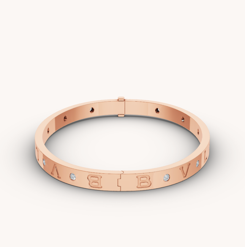 [Pearl Jewelrys]ZERO 1 PINK GOLD 12 DIAMONDS BRACELET