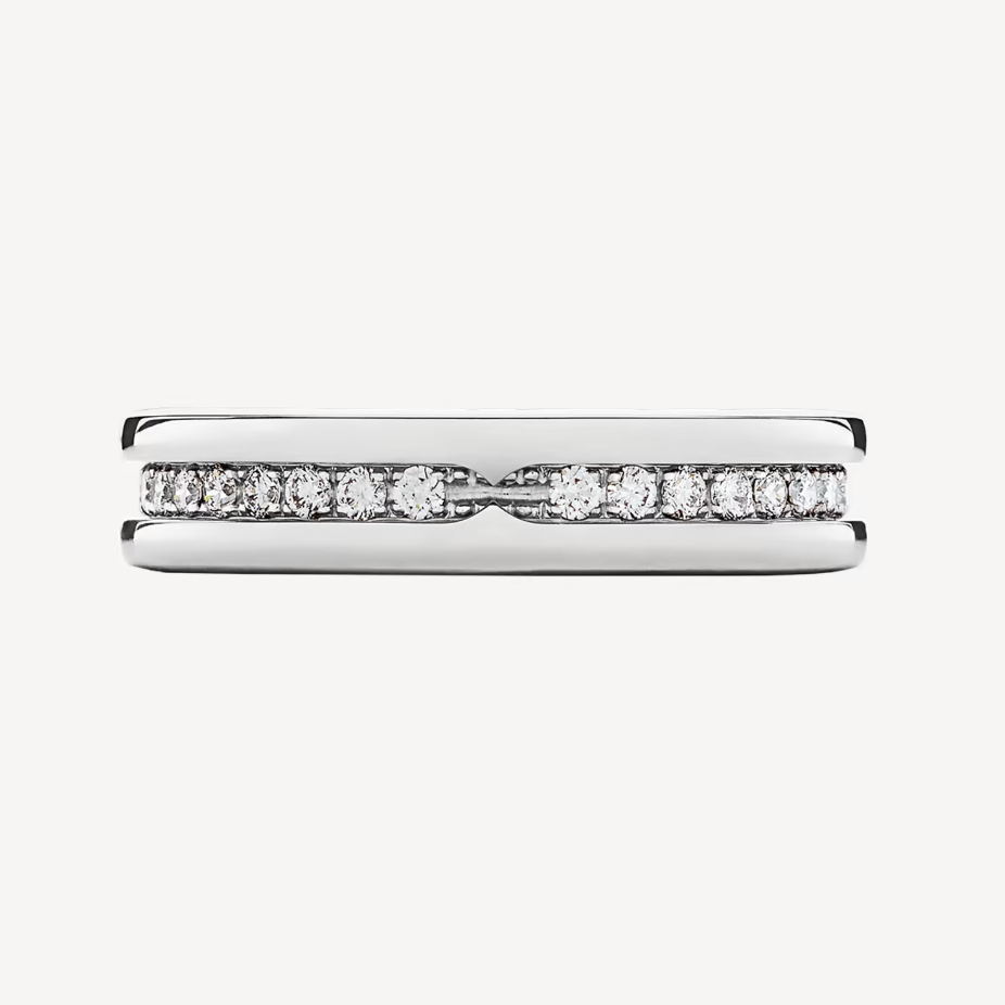 [Pearl Jewelrys]ZERO 1 ONE-BAND PAVED DIAMONDS ON THE SPIRAL RING