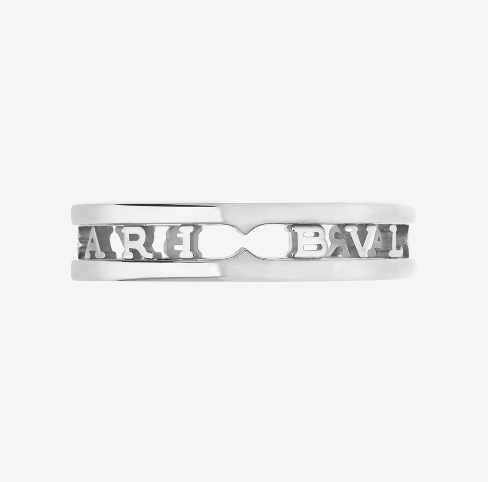 [Pearl Jewelrys]ZERO 1 ONE-BAND WITH OPENWORK LOGO SPIRAL RING