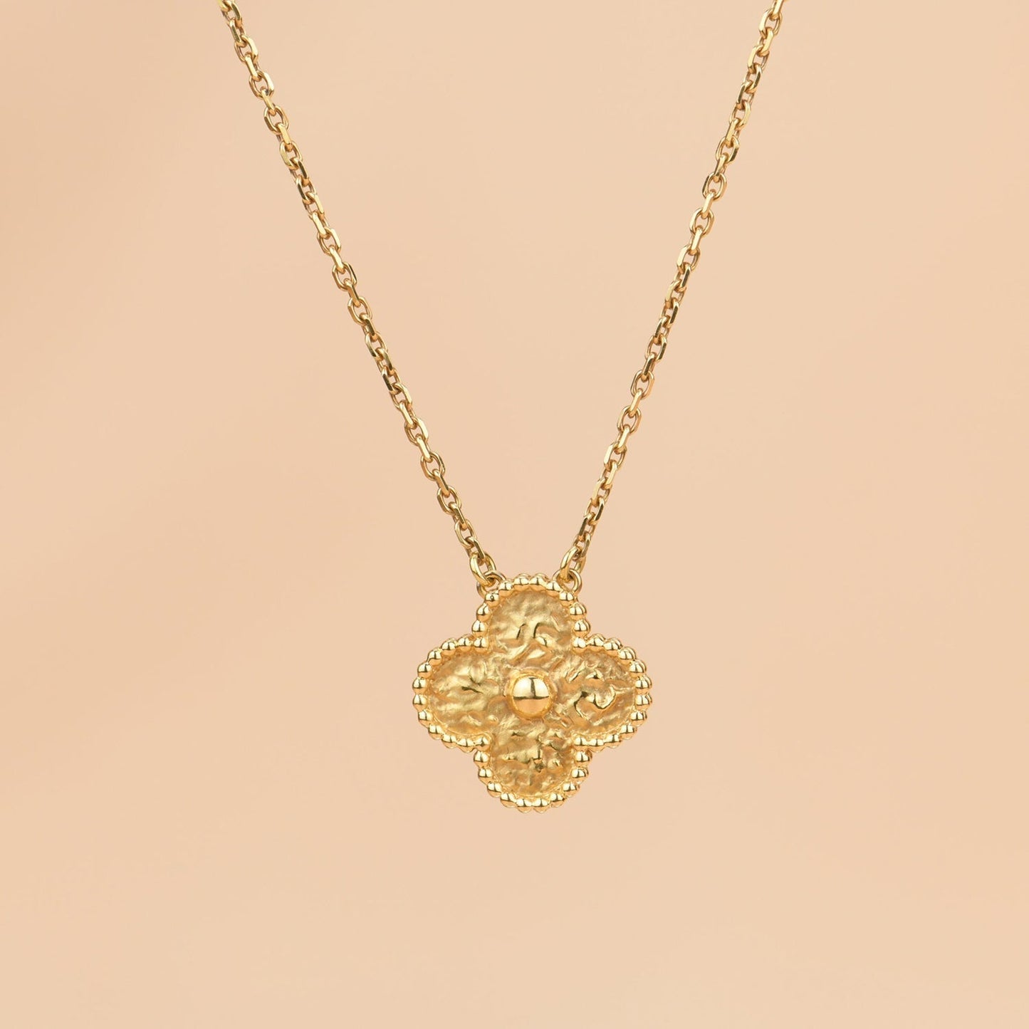 [Pearl Jewelrys]CLOVER 15MM  BRONZING NECKLACE