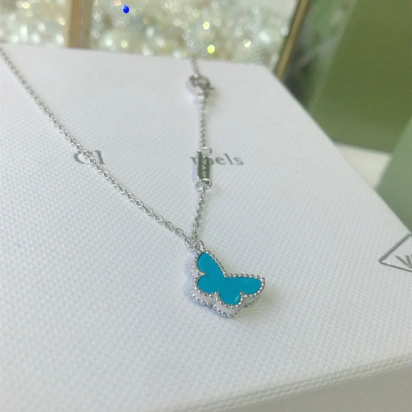 [Pearl Jewelrys]BUTTERFLY TURQUOISE BUTTERFLY BRACELET SILVER