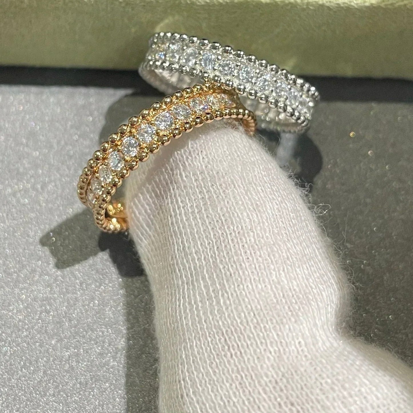 [Pearl Jewelrys]PERLEE DIAMOND ROSE GOLD RING