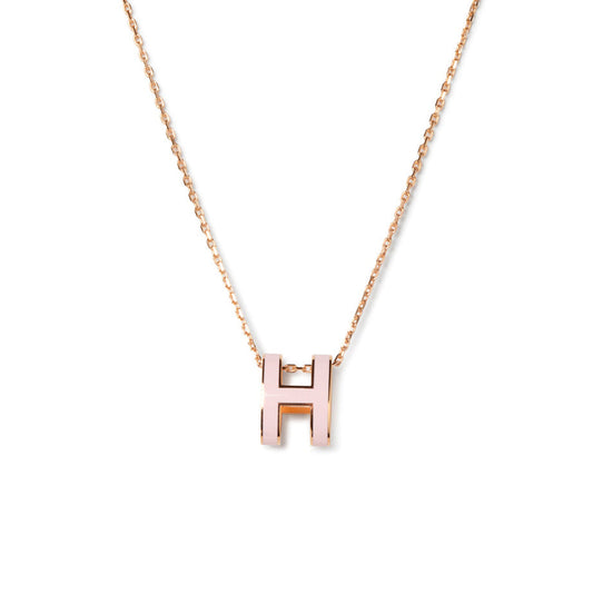 [Pearl Jewelrys]POP H PEDANT PINK GOLD