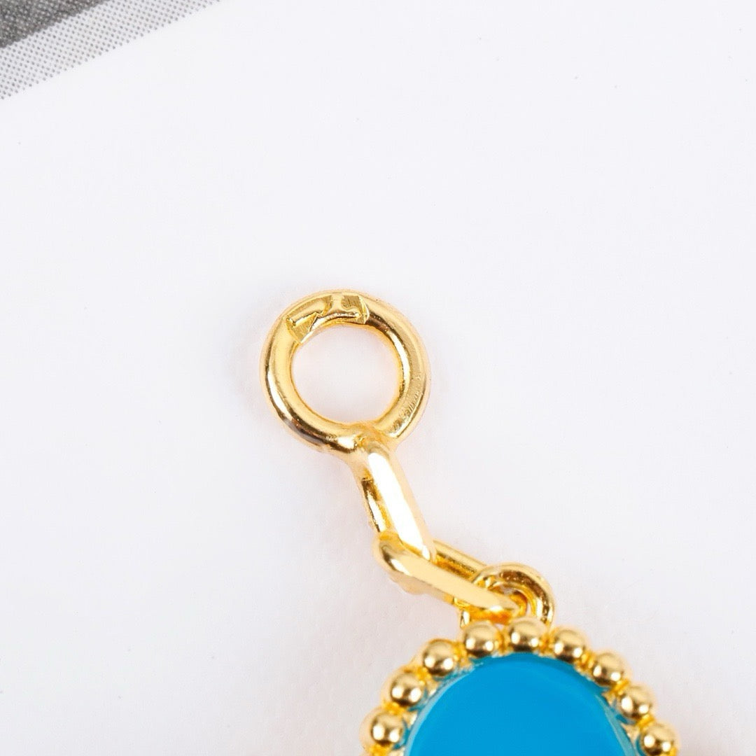 [Pearl Jewelrys]CLOVER 5 MOTIFS TURQUOISE BRACELET