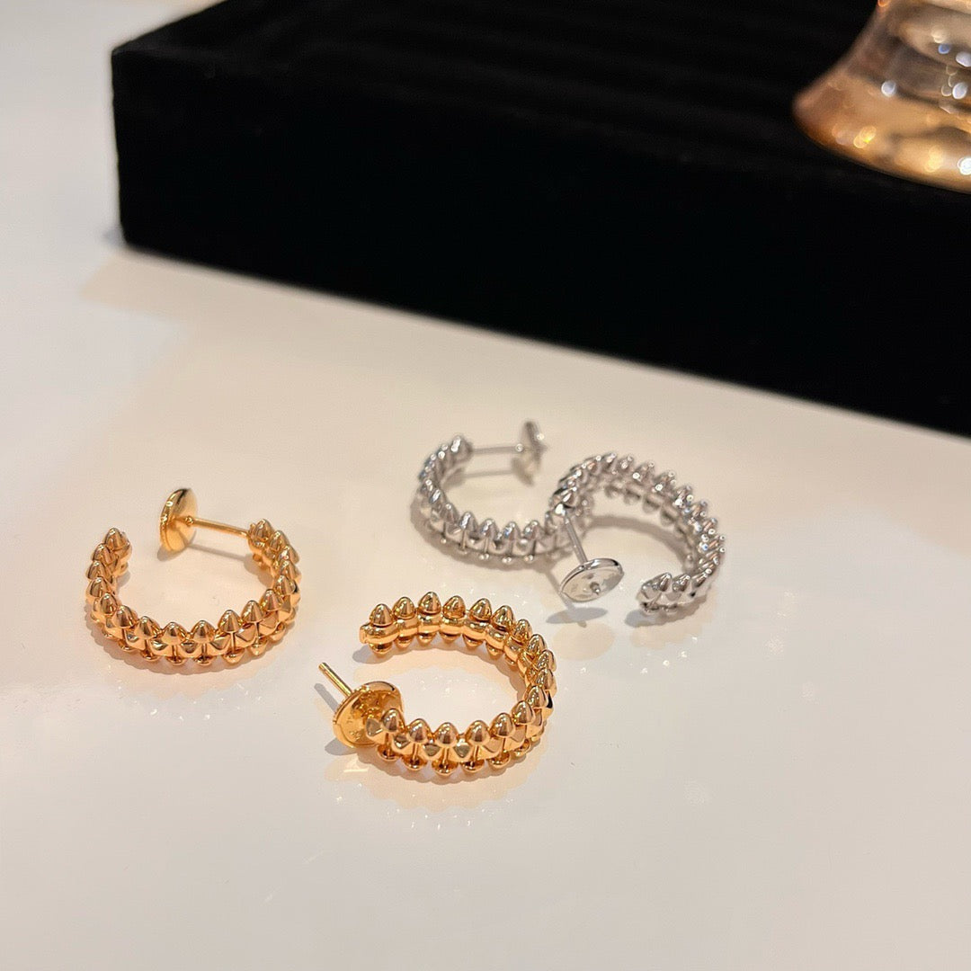 [Pearl Jewelrys]CLASH SMALL HOOP EARRINGS