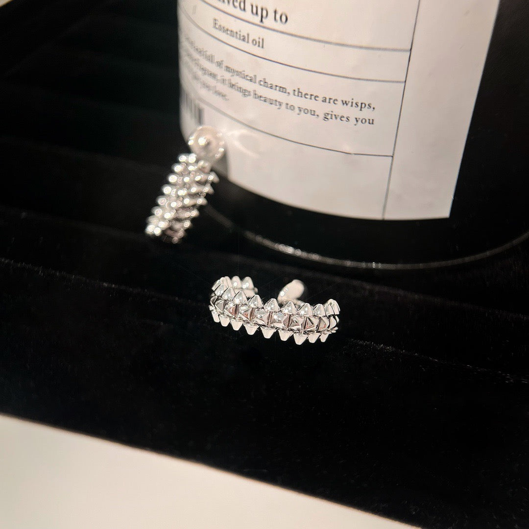 [Pearl Jewelrys]CLASH SMALL HOOP EARRINGS