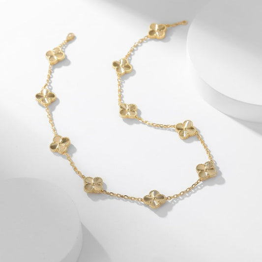 [Pearl Jewelrys]CLOVERS THE 10-MOTIFS LASER NECKLACE