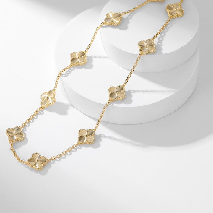 [Pearl Jewelrys]CLOVERS THE 10-MOTIFS LASER NECKLACE