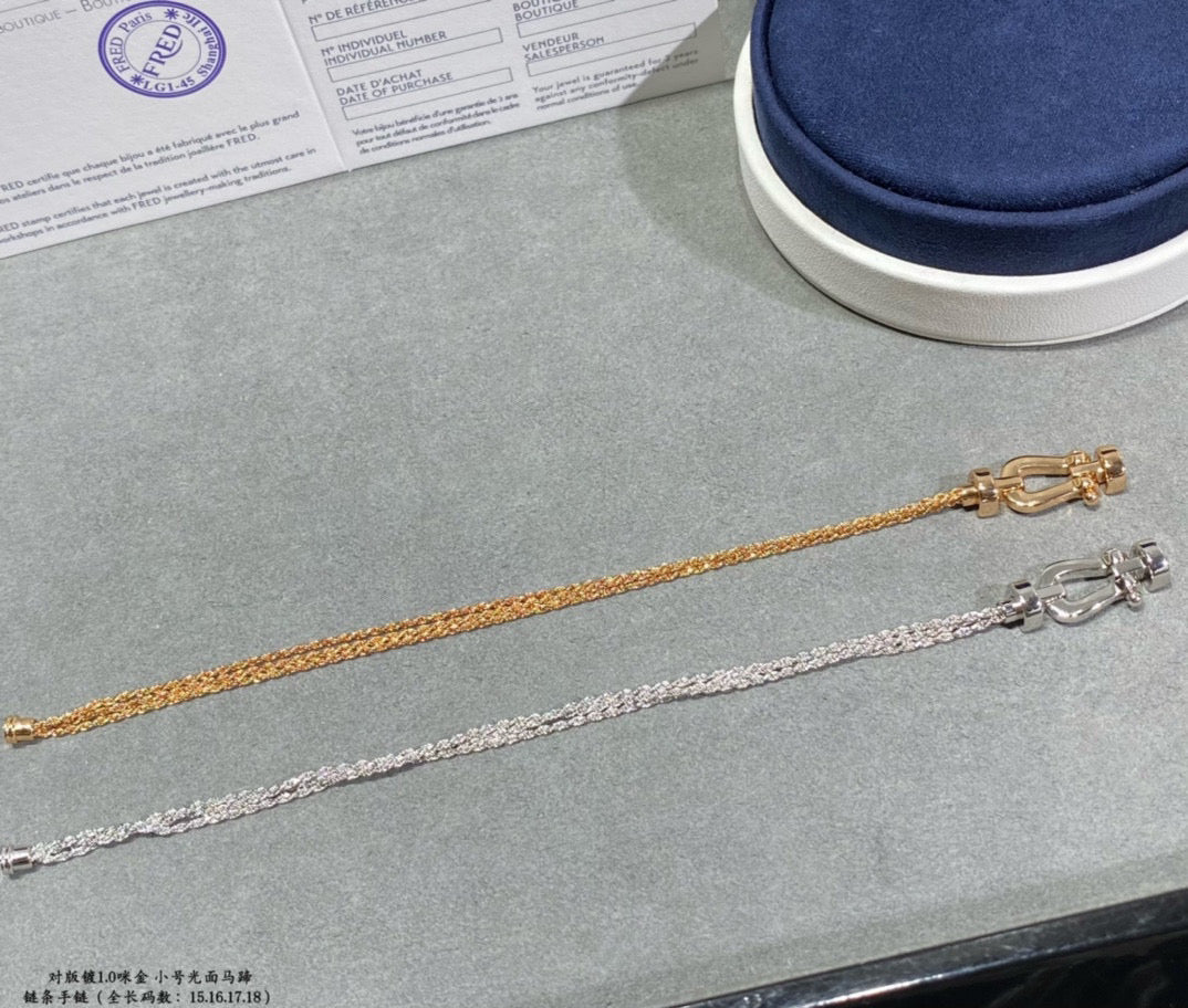 [Pearl Jewelrys]FORCE SMALL HORSESHOE  DIAMOND CHAIN ROPE BRACELET
