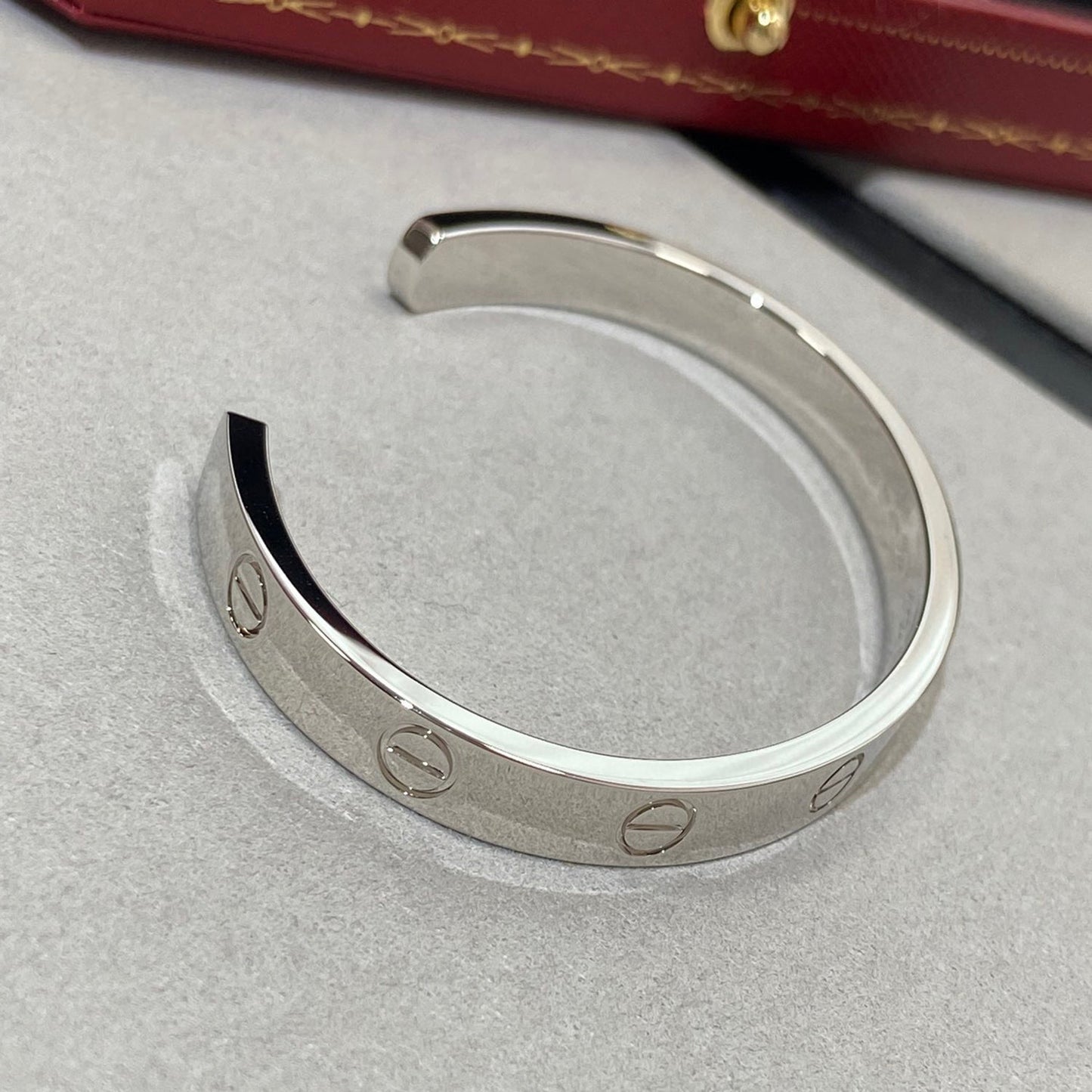 [Pearl Jewelrys]LOVE BRACELET 6.1MM 1 DIAMOND OPEN CUFF