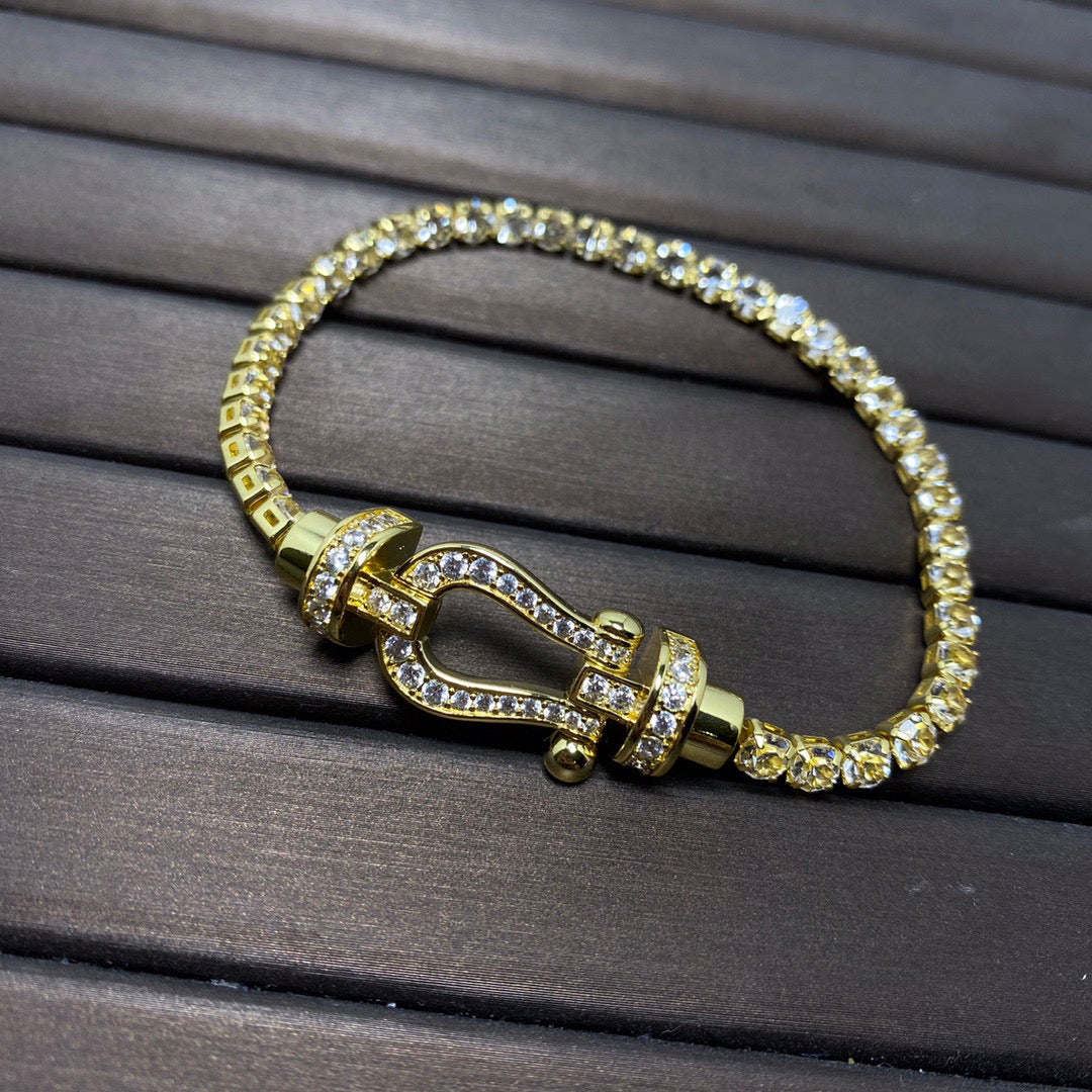 [Pearl Jewelrys]FORCE  HORSESHOE  DIAMOND TENNIS BRACELET