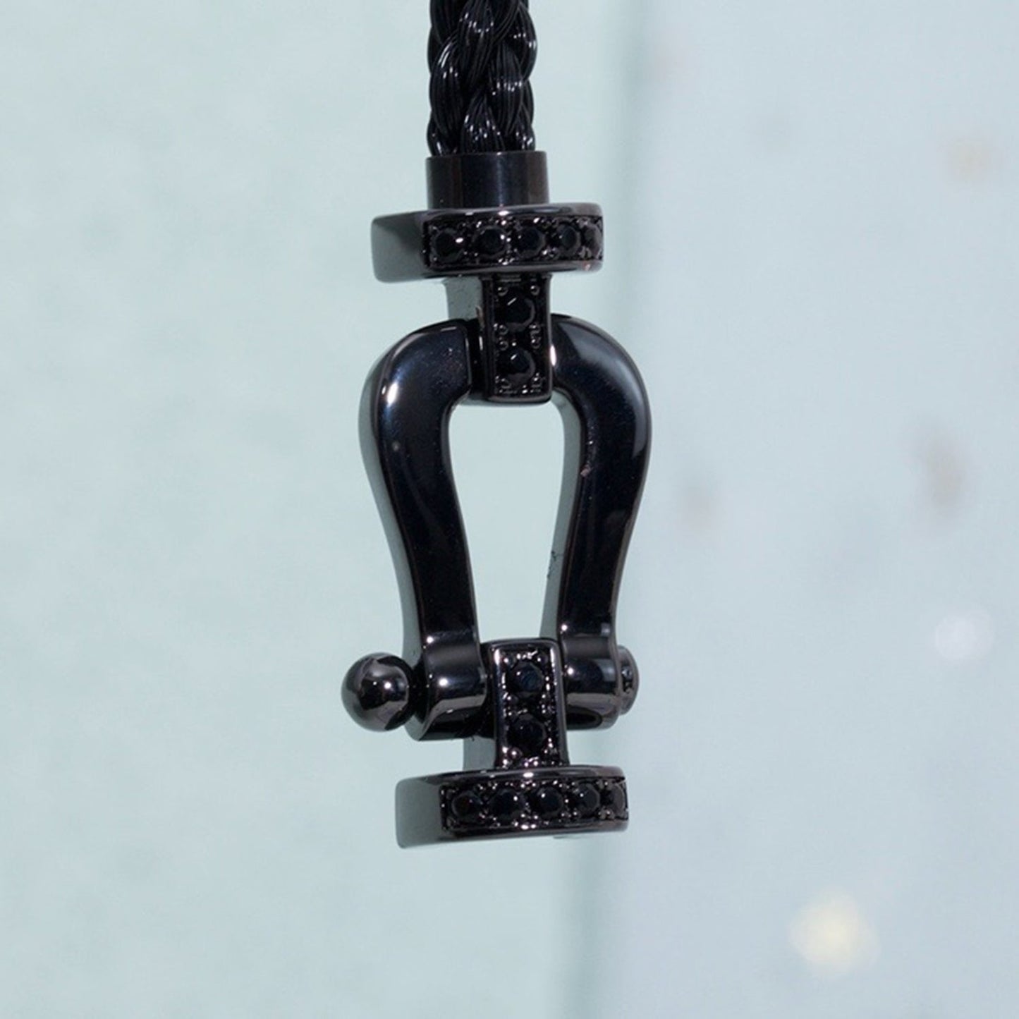 [Pearl Jewelrys]FORCE LARGE SERIES HORSESHOE BLACK SAMURAI BRACELET